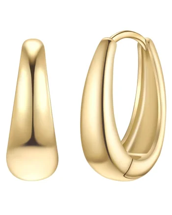 Cercei placati cu aur de 14K, Auriu