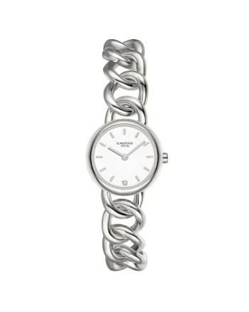 Ceas quartz rotund, Argint