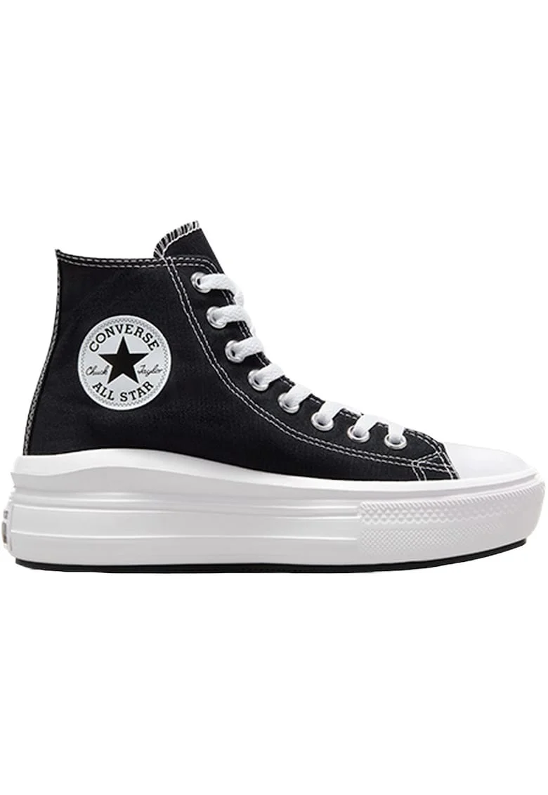 Tenisi femei  Chuck Taylor All Star Move Hi 568497C23372, Alb/Negru