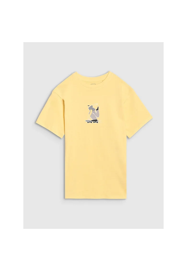 Tricou oversize, bumbac  Junior, Galben