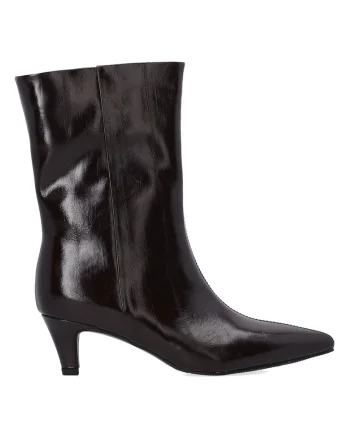 Botine din piele lacuita cu tot kitten