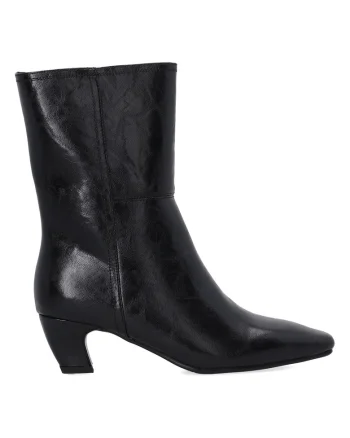 Botine din piele cu toc kitten