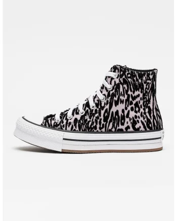 Tenisi cu model animal print Chuck Taylor All Star Lift, Negru/Lila