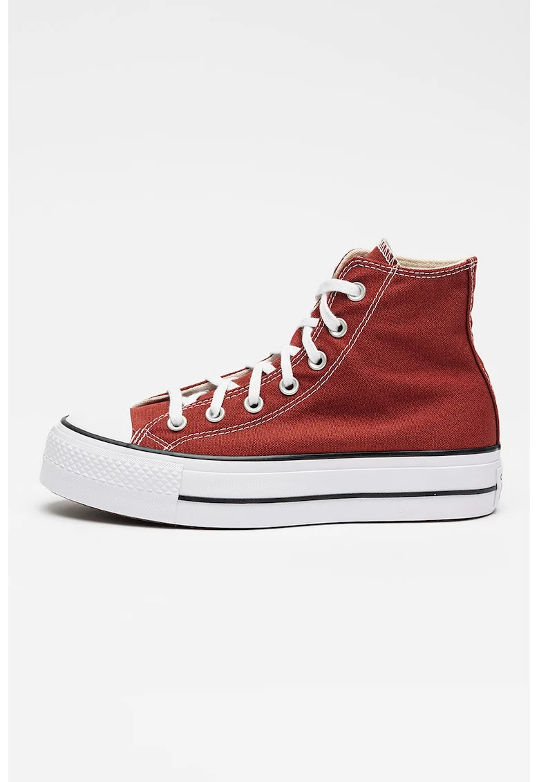 Tenisi din panza cu talpa flatform Chuck Taylor All Star Lift, Caramiziu