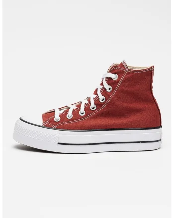 Tenisi din panza cu talpa flatform Chuck Taylor All Star Lift, Caramiziu