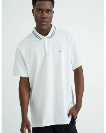 Tricou polo din bumbac, Alb murdar