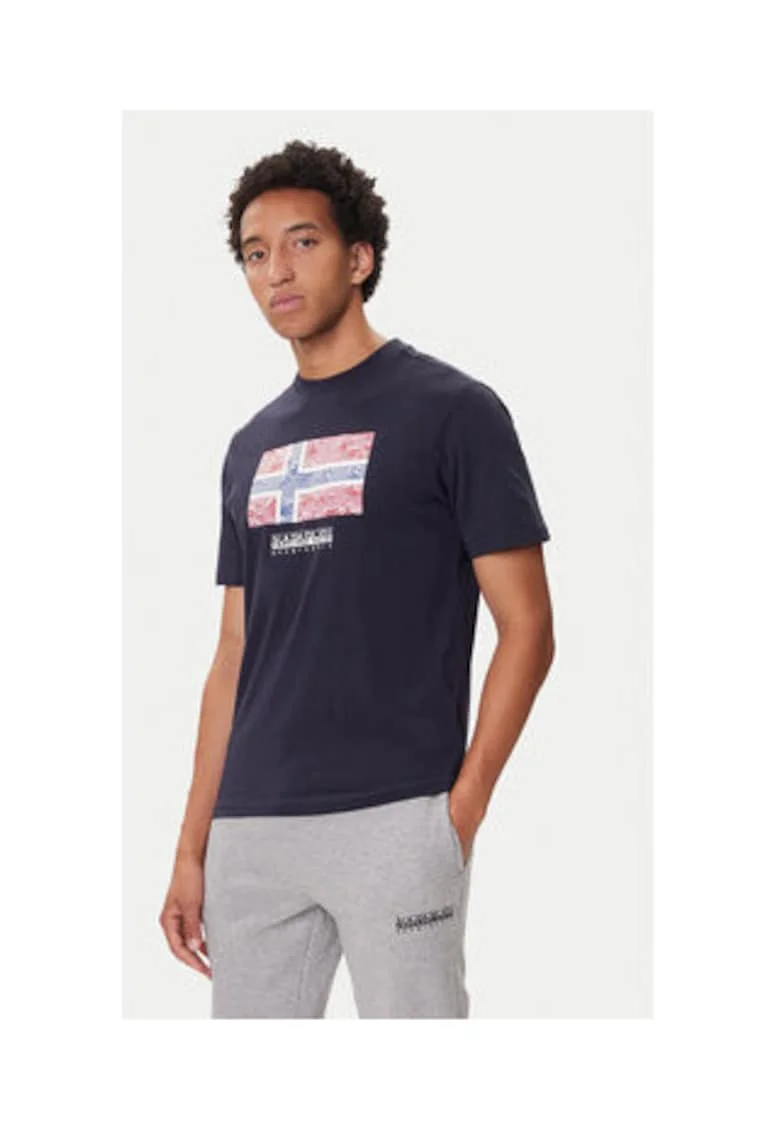 Tricou barbati,  bleumarin, 100% bumbac - 65982, Bleumarin