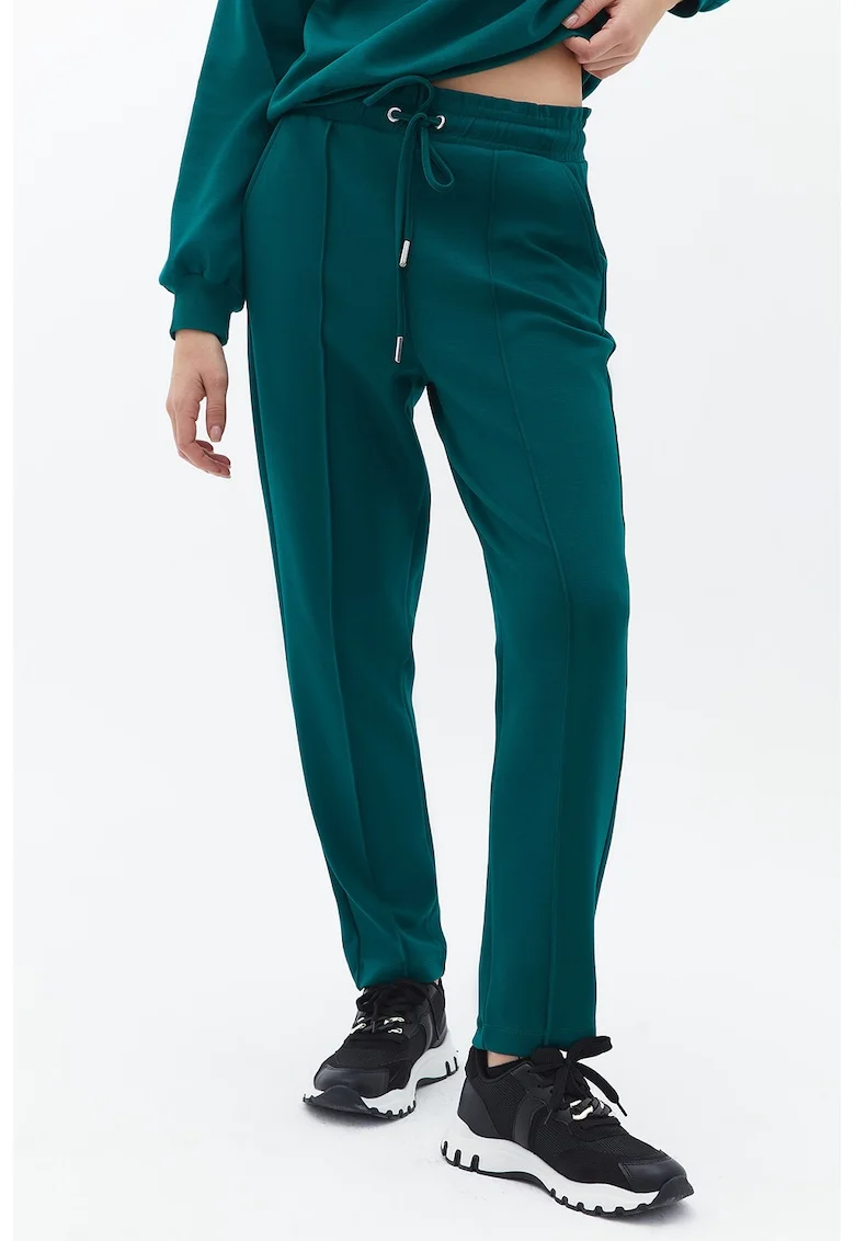 Pantaloni de trening cu croiala conica, Verde aquamarin