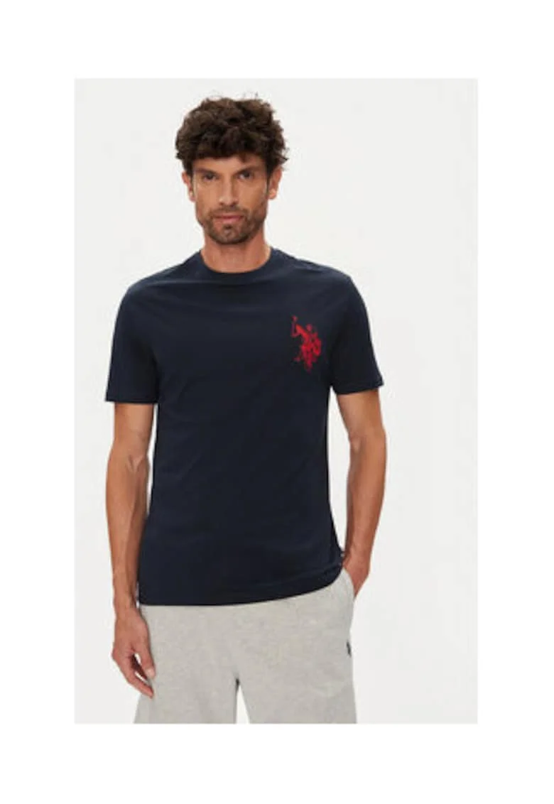 Tricou barbati,  bleumarin, 100% bumbac - 69875, Bleumarin