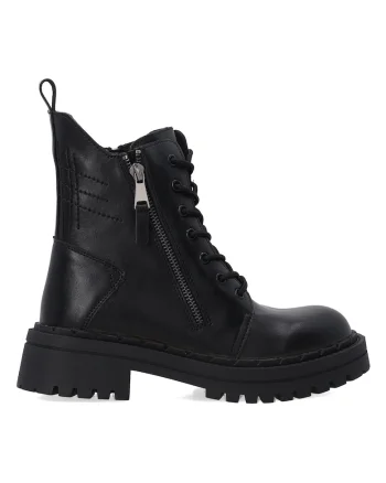 Bocanci din piele cu fermoar lateral,