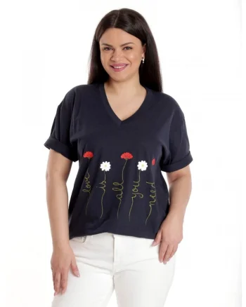 888141920-Bluza Dama, Bleumarin cu Pictura Murala II, Bleumarin