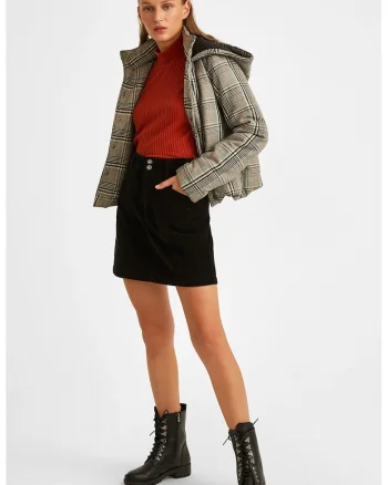 Pulover cu aspect striat si maneci cazute, Rosu