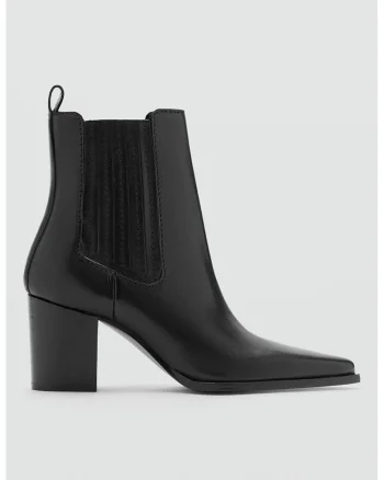 Botine Chelsea de piele, Negru