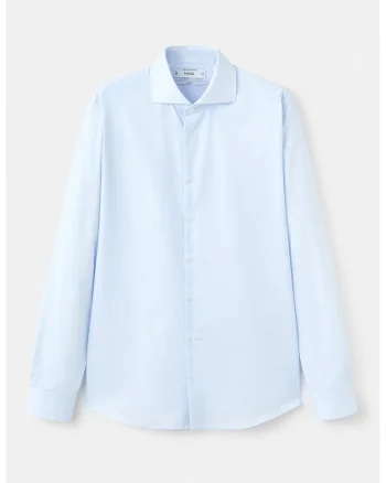 Camasa slim-fit din bumbac, Albastru azur