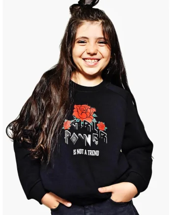Bluza de trening lejera cu imprimeu grafic, Negru/Coral