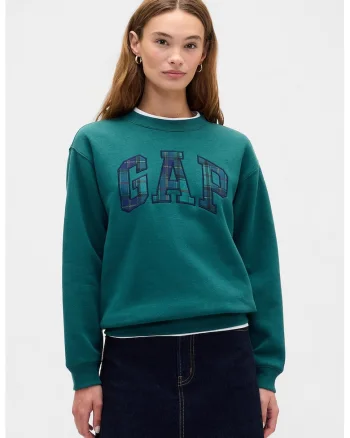 Bluza de trening lejera cu logo, Verde englez