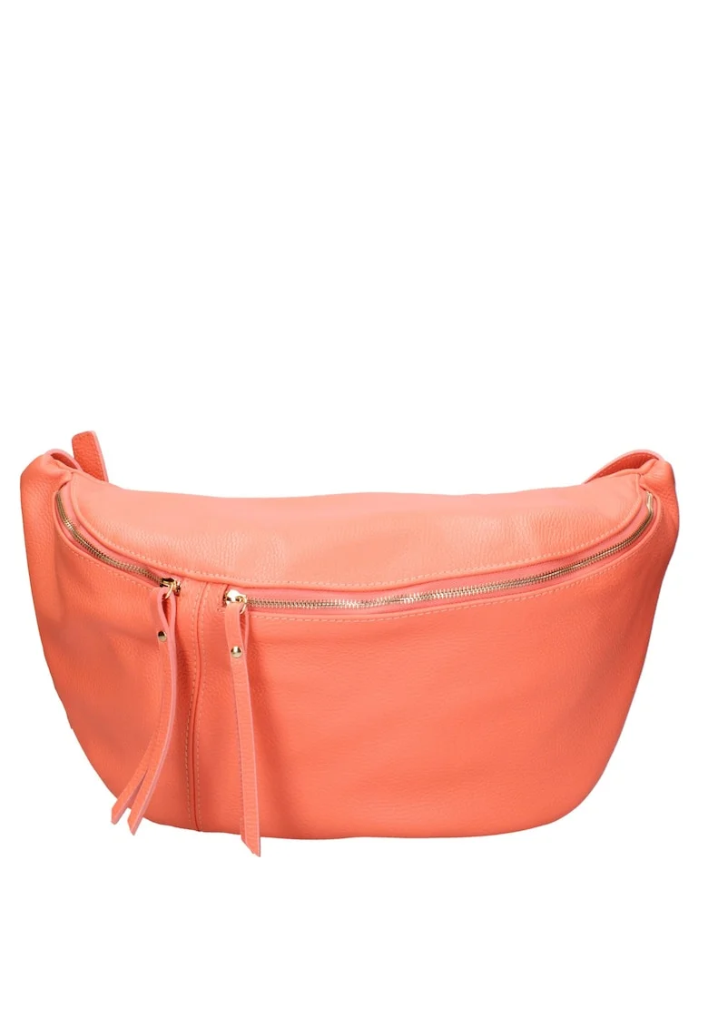 Borseta de piele Caelia, Roz somon