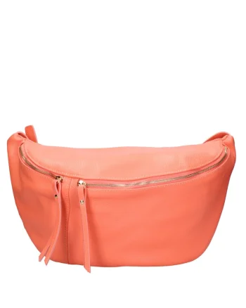 Borseta de piele Caelia, Roz somon