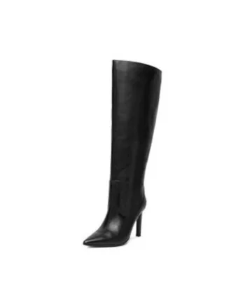 Cizme dama  EO-GLC511-17-3614, piele naturala, negru, varf ascutit