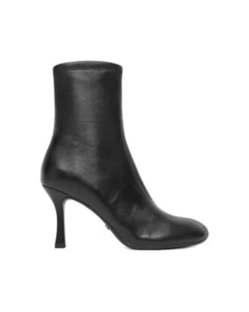 Botine dama  piele naturala, negru, Negru