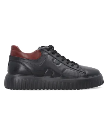 Pantofi sport wedge din piele naturala cu talpa cu striatii