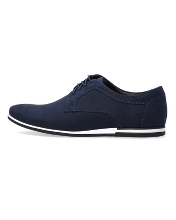 Pantofi uni din piele nabuc