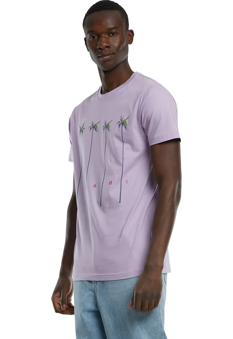 Tricou din bumbac cu imprimeu, Lila