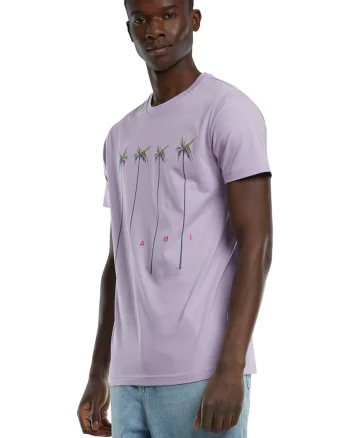 Tricou din bumbac cu imprimeu, Lila