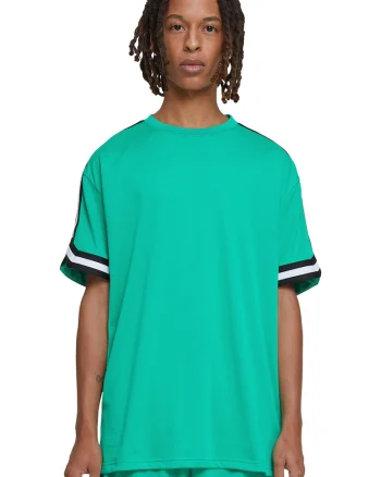 Tricou cu benzi contrastante pe maneci, Mint