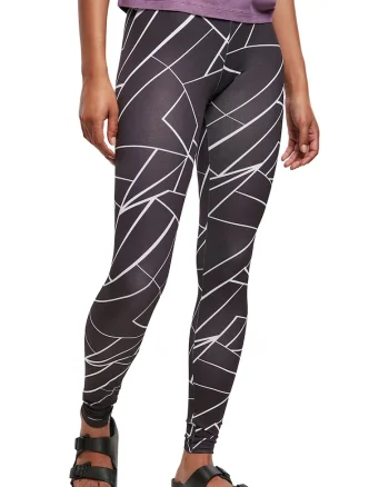 Colanti cu talie inalta si model, Alb/Negru stins