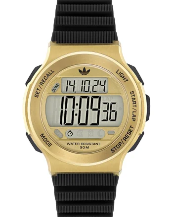 Ceas digital unisex cu curea din silicon, Negru