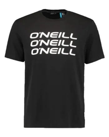 Tricou regular fit cu imprimeu logo Triple, Negru