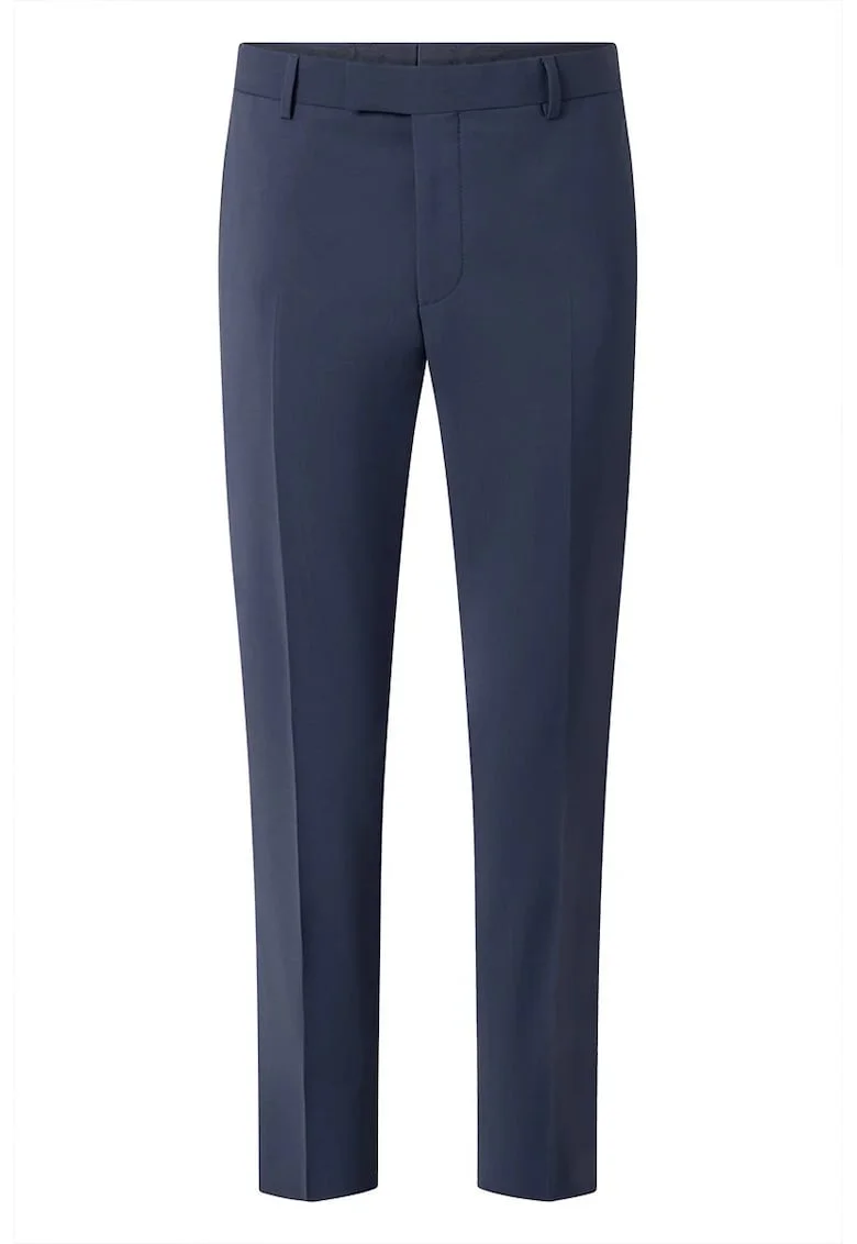 Pantaloni regular fit cu buzunare laterale STR10, Albastru inchis