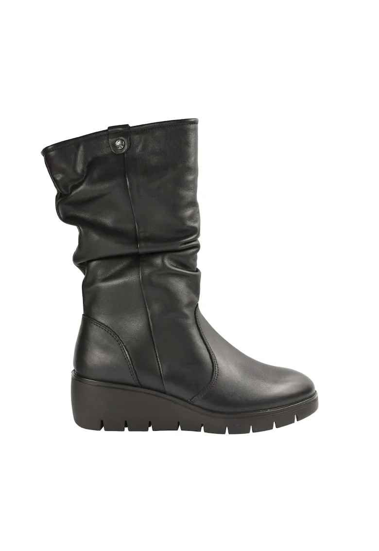 Cizme lungi dama,  piele naturala, negru, Negru