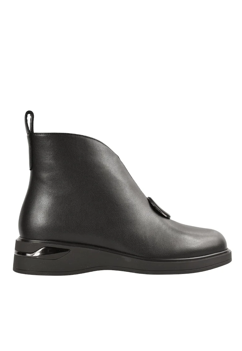 Ghete elegante  negru piele naturala, Negru