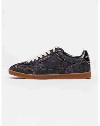 Pantofi sport din denim cu insertii din piele Kandidate, Albastru melange