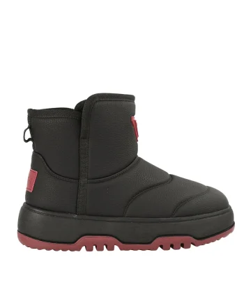 Ghete sport, dama,  623D82-8R10 negru, piele ecologica Negru, Piele ecologica, Negru