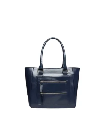 Geanta dama piele,  Isla, bleumarin, 25x9x24 cm