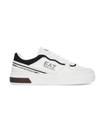Tenisi barbati, Emporio Armani  305577627, piele ecologica, alb/negru