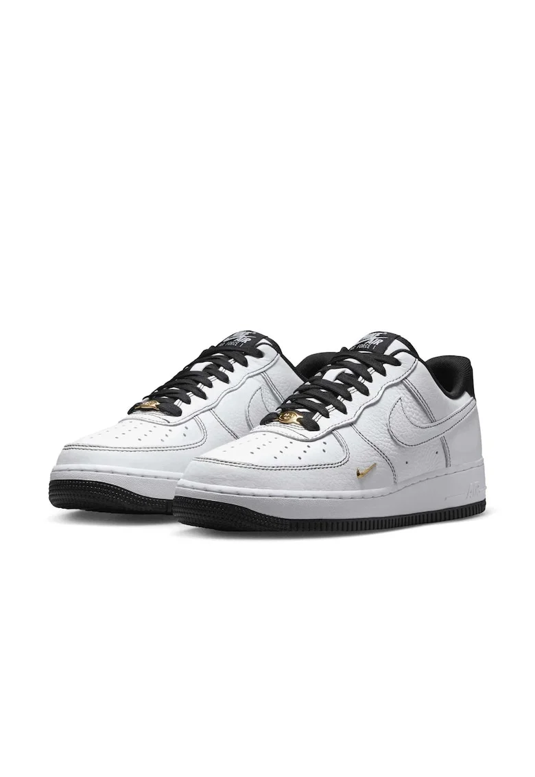Tenisi barbati  Air Force 1'07 Mini Jewel, piele naturala/sintetic/textil, alb/negru