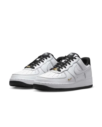 Tenisi barbati  Air Force 1'07 Mini Jewel, piele naturala/sintetic/textil, alb/negru