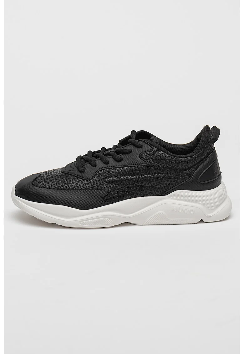 Pantofi sport cu logo Leon, Negru