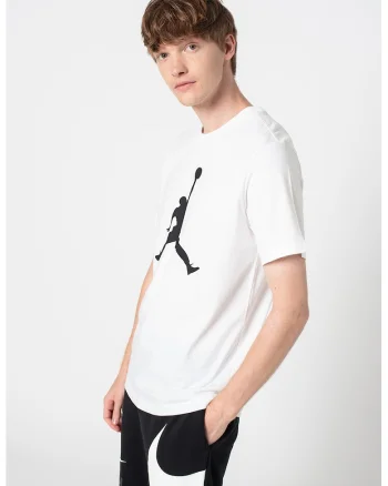 Tricou de bumbac cu imprimeu logo Jordan Jumpman, Negru/Alb optic