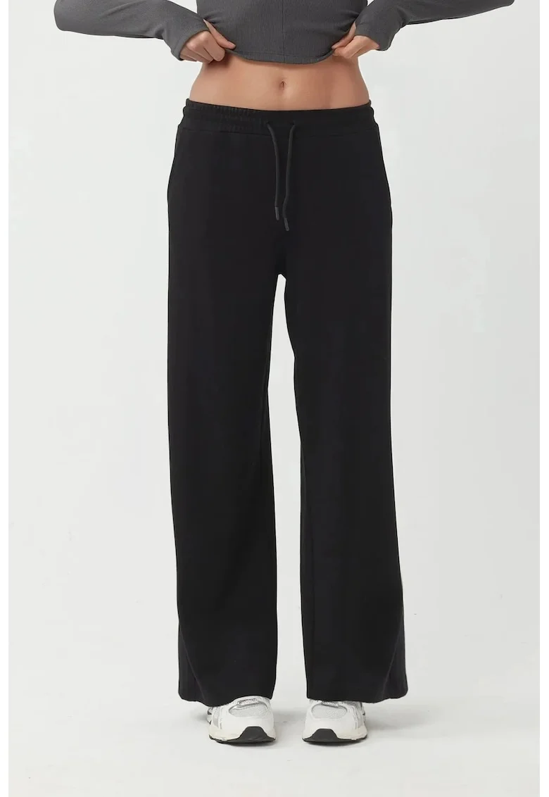 Pantaloni dama,  Negru, Textil