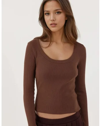 Bluza dama,  Jerseu, Maro castaniu