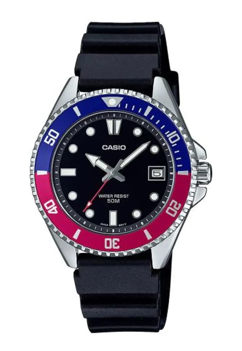 Ceas analog cu o curea textila, Negru
