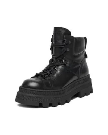 Ghete dama  piele naturala, negru, Negru