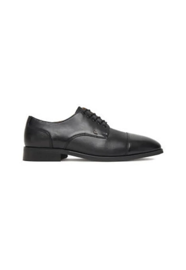 Pantofi barbati  EO-MARTINO-02, piele naturala, Negru