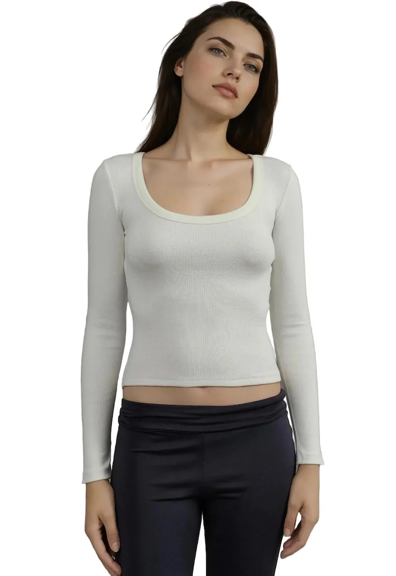 Bluza dama,  Jerseu, Ecru