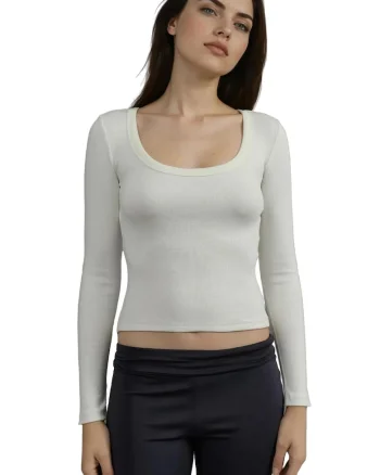 Bluza dama,  Jerseu, Ecru